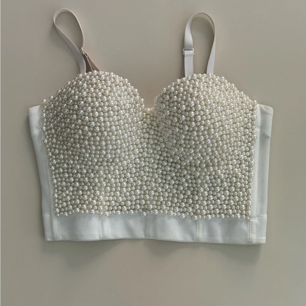 White Pearl Bustier - Picture 2 of 3